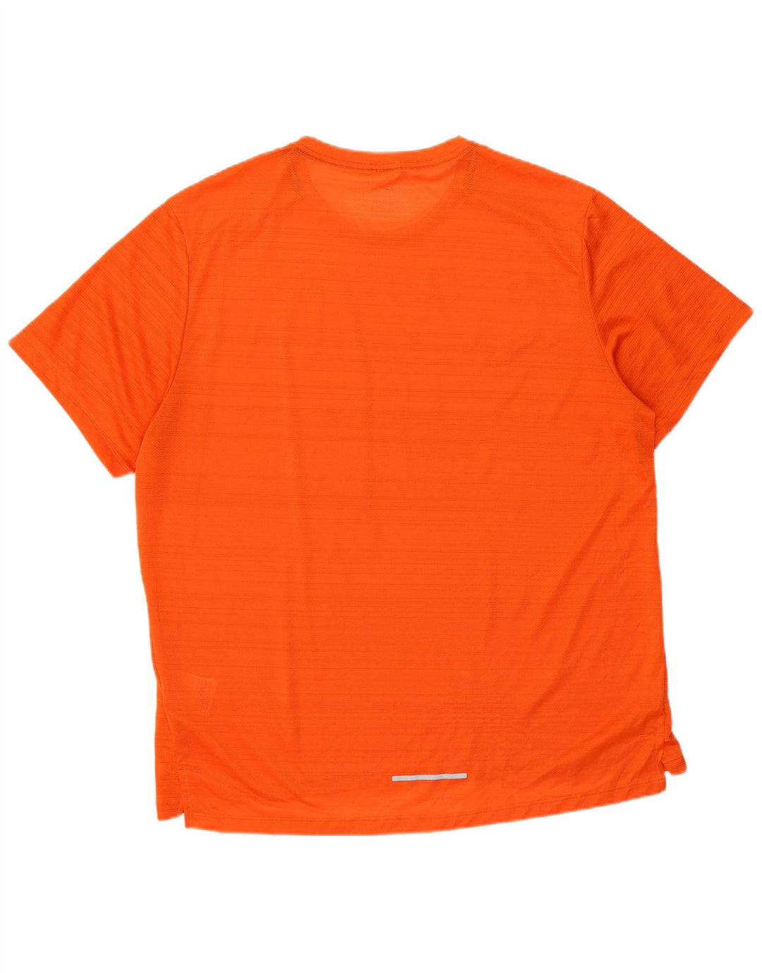 Nike Mens Dri Fit T-Shirt Top XL Orange Striped Polyester