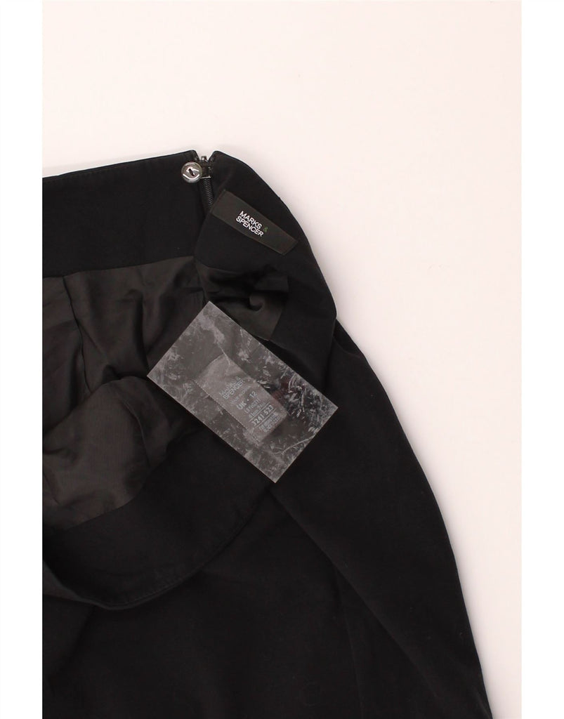 MARKS & SPENCER Womens Pencil Skirt UK 12 Medium W32 Black Polyester Vintage Marks & Spencer and Second-Hand Marks & Spencer from Messina Hembry 