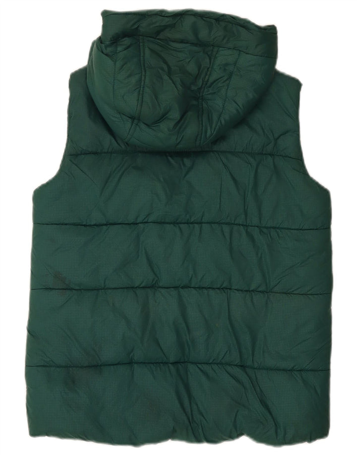 Marks & Spencer Boys Hooded Padded Gilet 11-12 Years Green Polyester