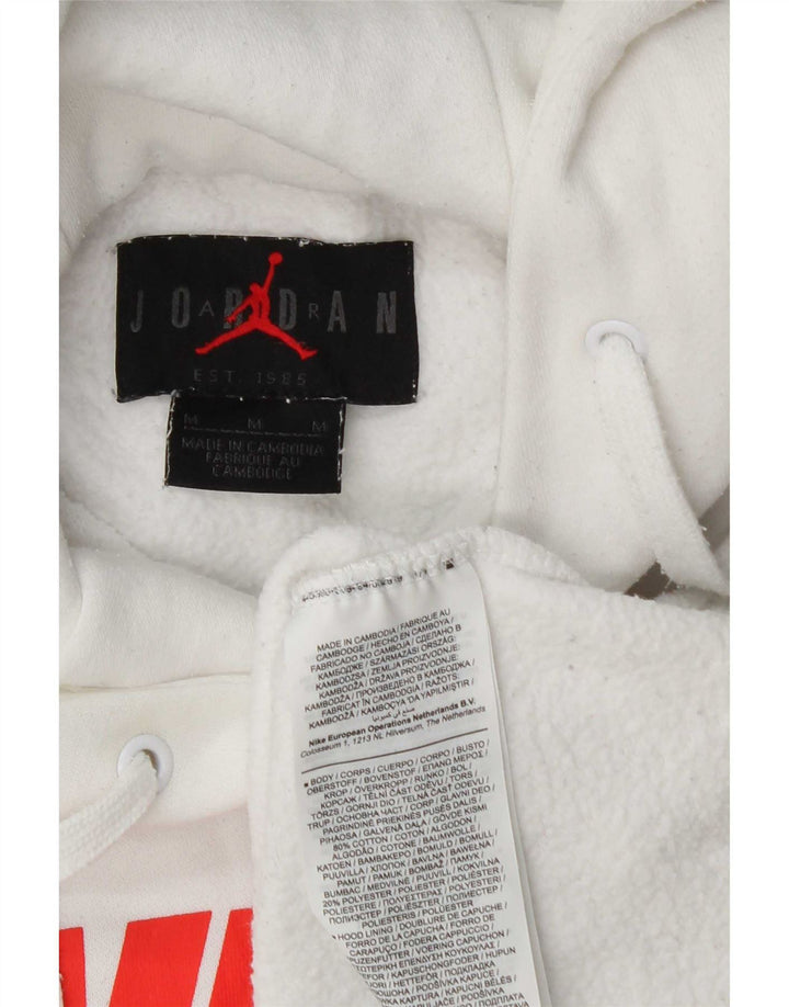 Jordan Mens Graphic Hoodie Jumper Medium White Cotton