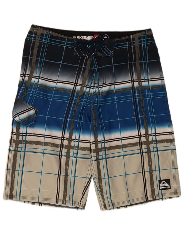 Quiksilver Mens Swimming Shorts Medium Multicoloured Check Polyester
