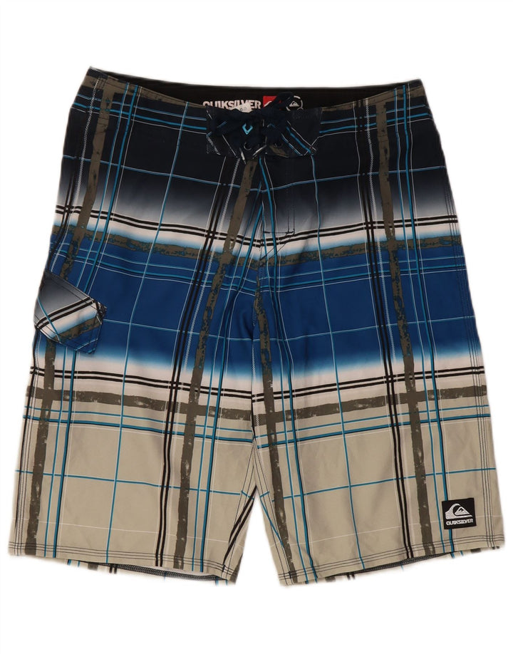 Quiksilver Mens Swimming Shorts Medium Multicoloured Check Polyester