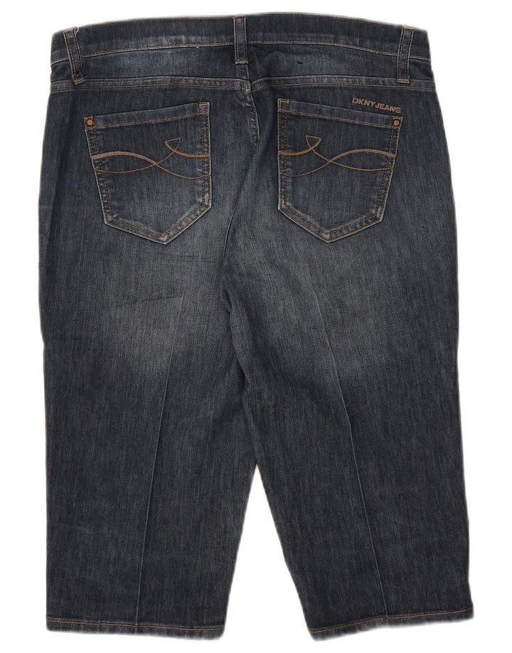 Dkny Womens Bermuda Denim Shorts US 8 Medium W32 Navy Blue Cotton