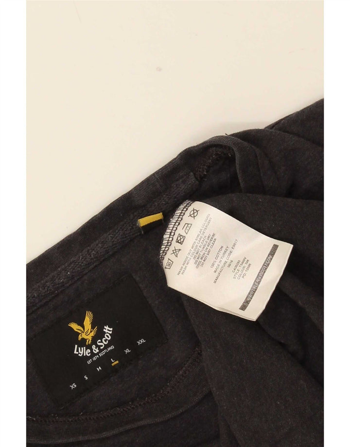 Lyle & Scott Mens T-Shirt Top Large Grey Cotton