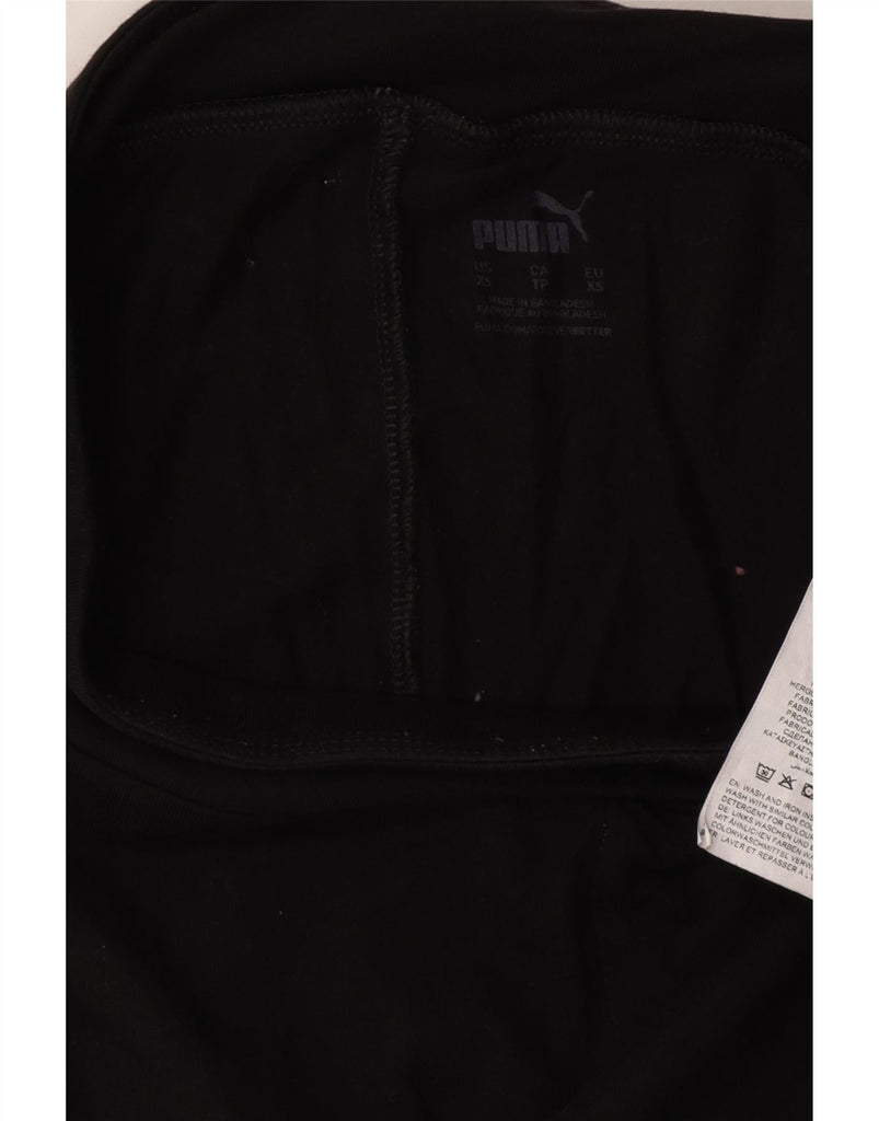 PUMA Womens Graphic Leggings UK 6 XS  Black Cotton Vintage Puma and Second-Hand Puma from Messina Hembry 