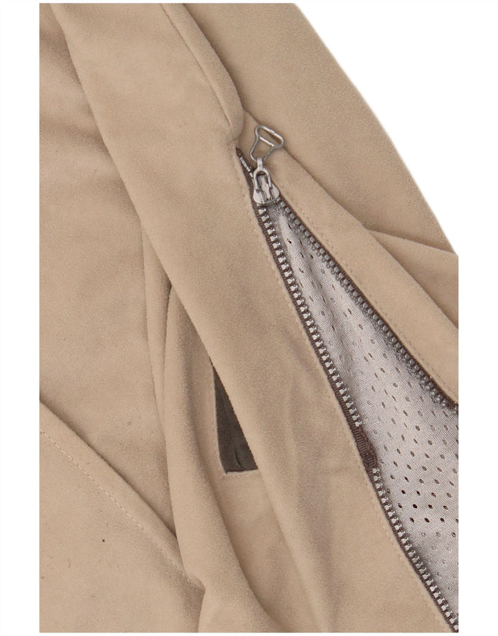 DIADORA Womens Oversized Tracksuit Top Jacket UK 14 Medium Beige