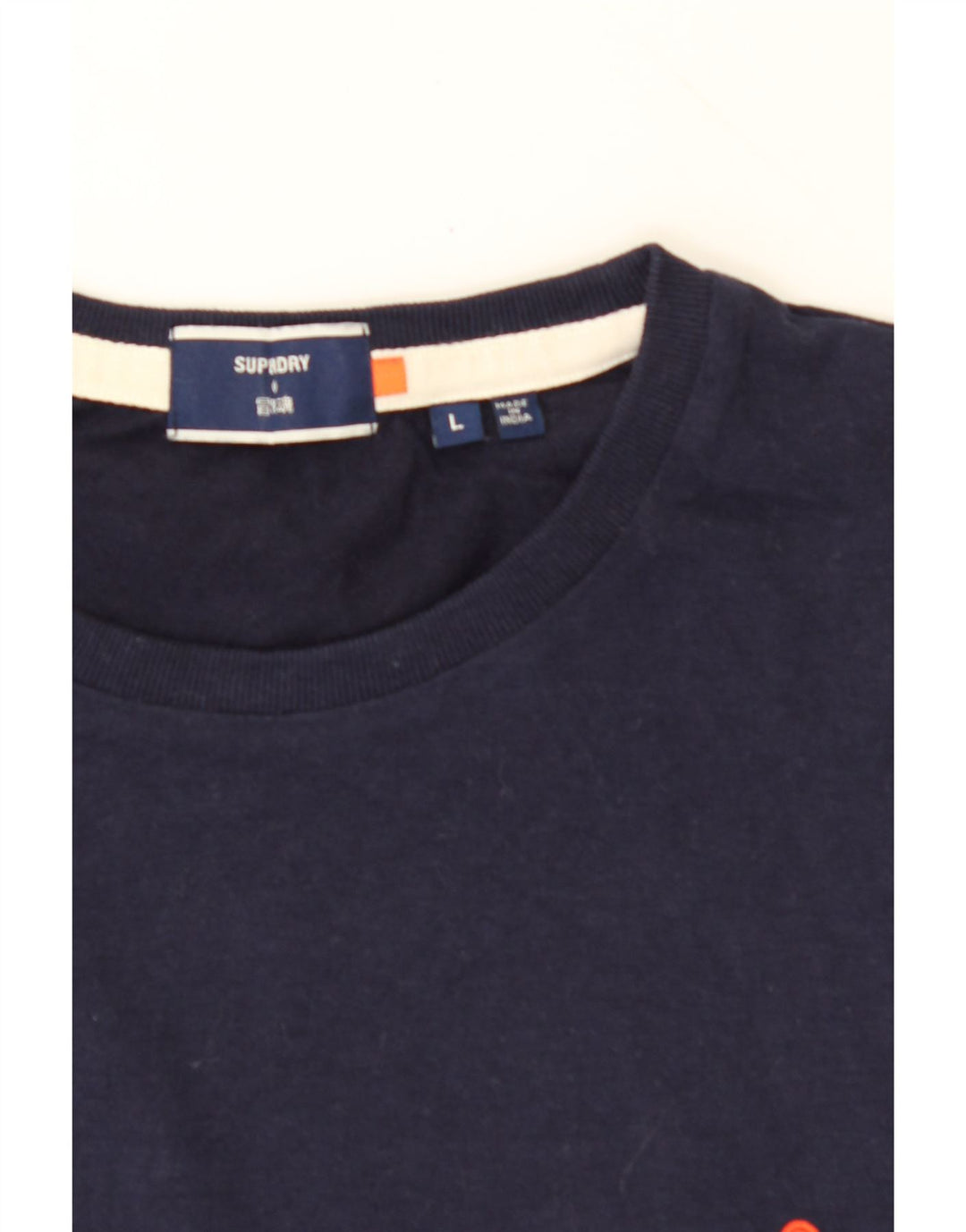 SUPERDRY Mens T-Shirt Top Large Navy Blue Cotton Vintage Superdry and Second-Hand Superdry from Messina Hembry 