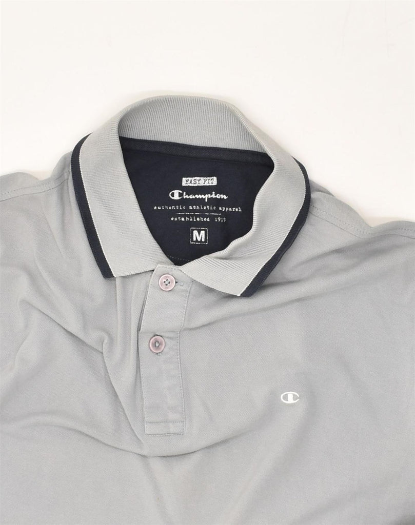 CHAMPION Mens Easy Fit Polo Shirt Medium Grey Cotton | Vintage Champion | Thrift | Second-Hand Champion | Used Clothing | Messina Hembry 