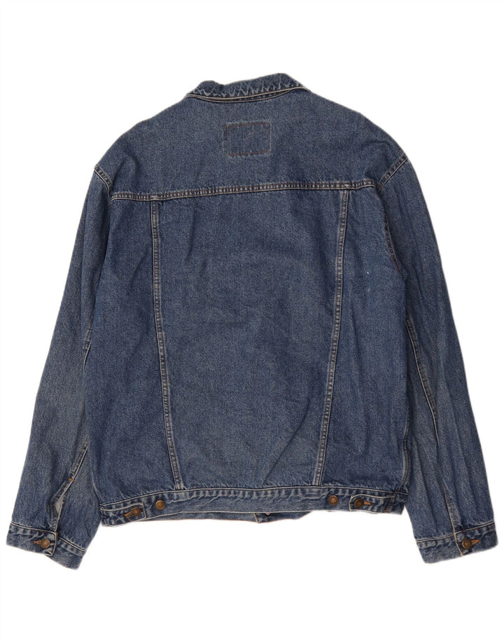 Wampum Mens Denim Jacket UK 44 2XL Blue