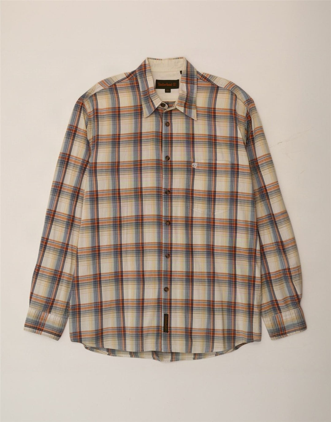 Timberland Mens Shirt XL Beige Check