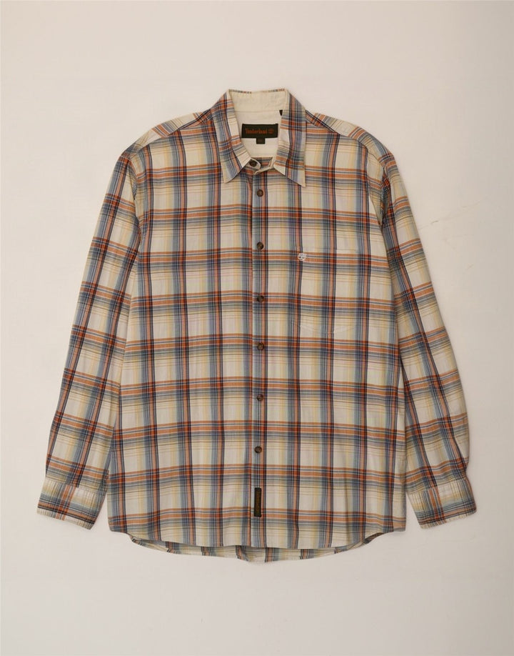 Timberland Mens Shirt XL Beige Check
