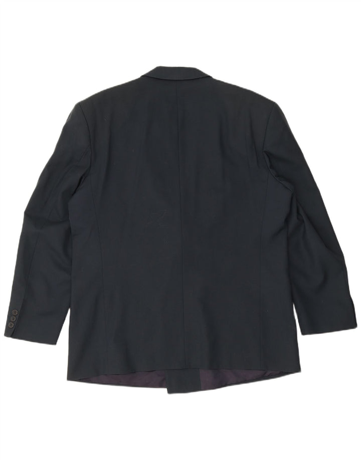 DIGEL Mens Double Breasted Blazer Jacket UK 40 Large Navy Blue New Wool
