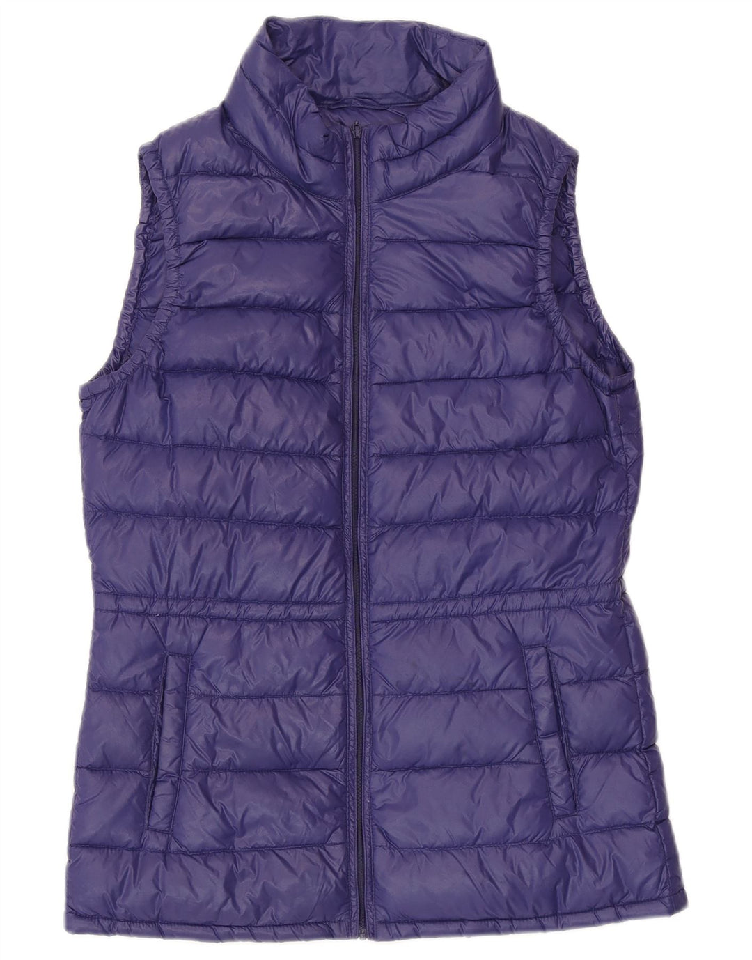 BENETTON Womens Padded Gilet UK 10 Small Purple Polyamide