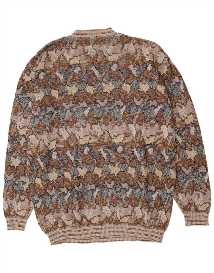 Suspense Mens Abstract Pattern Crew Neck Jumper Sweater IT 54 XL Grey