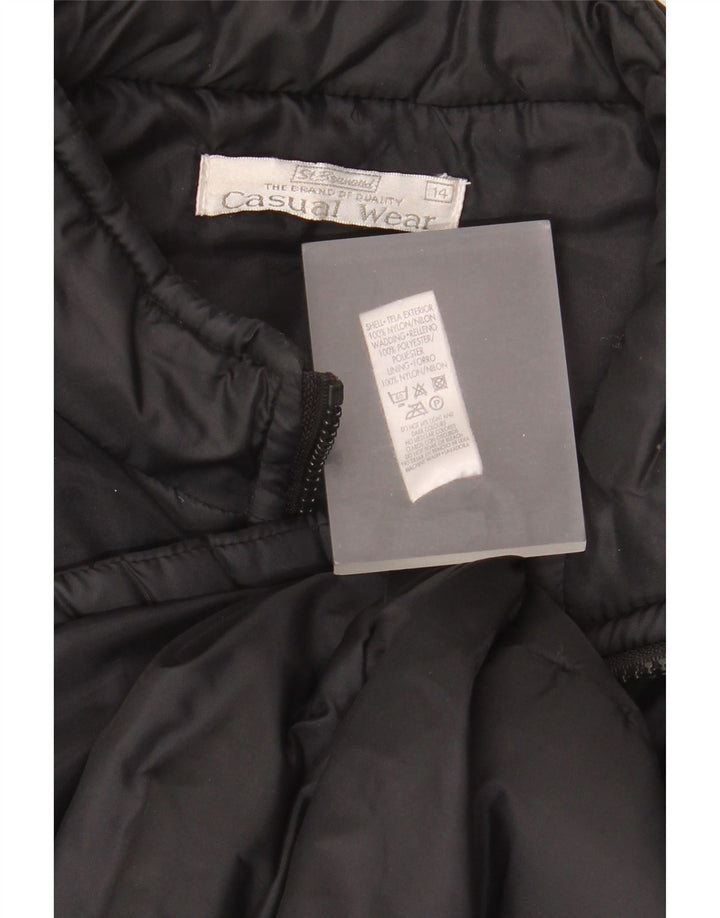 St. Bernard Womens Padded Gilet UK 14 Large Black Nylon