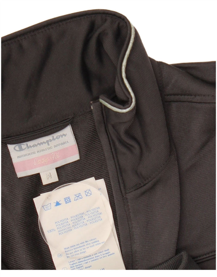 CHAMPION Womens Tracksuit Top Jacket UK 14 Medium Grey Polyester