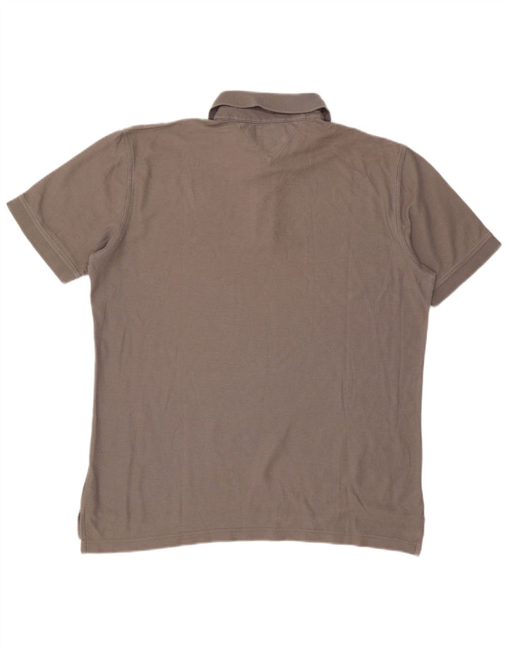 Tommy Hilfiger Mens Regular Fit Polo Shirt XL Grey Cotton