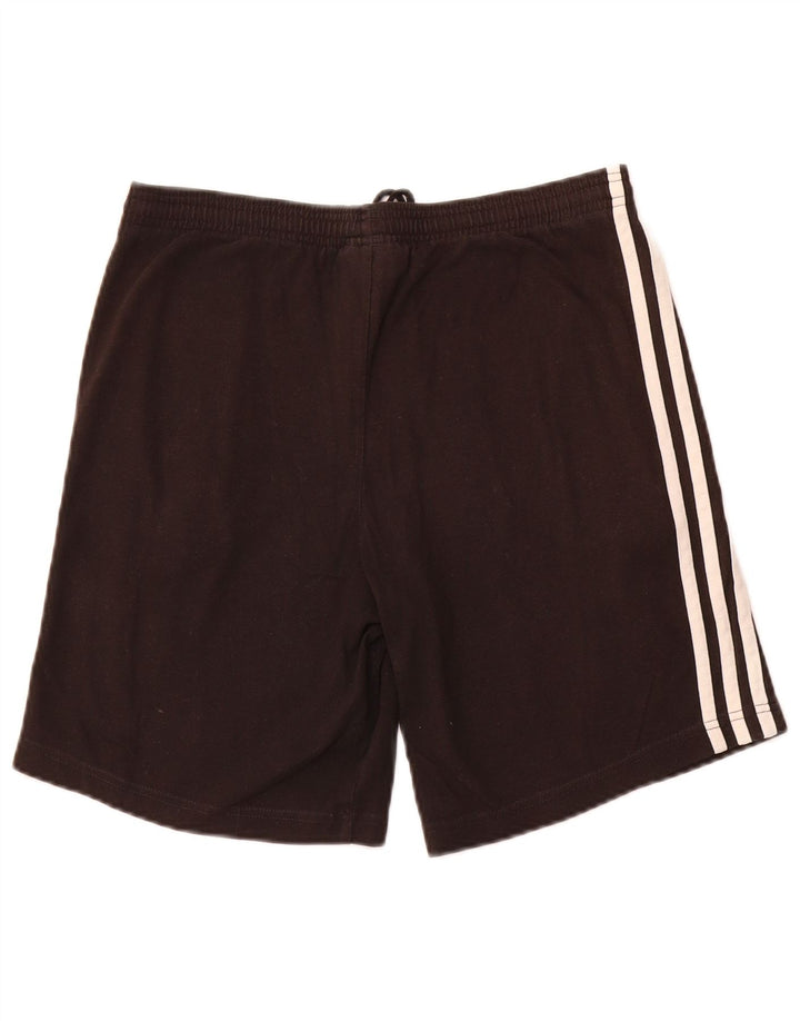 ADIDAS Boys Sport Shorts 15-16 Years Black Cotton