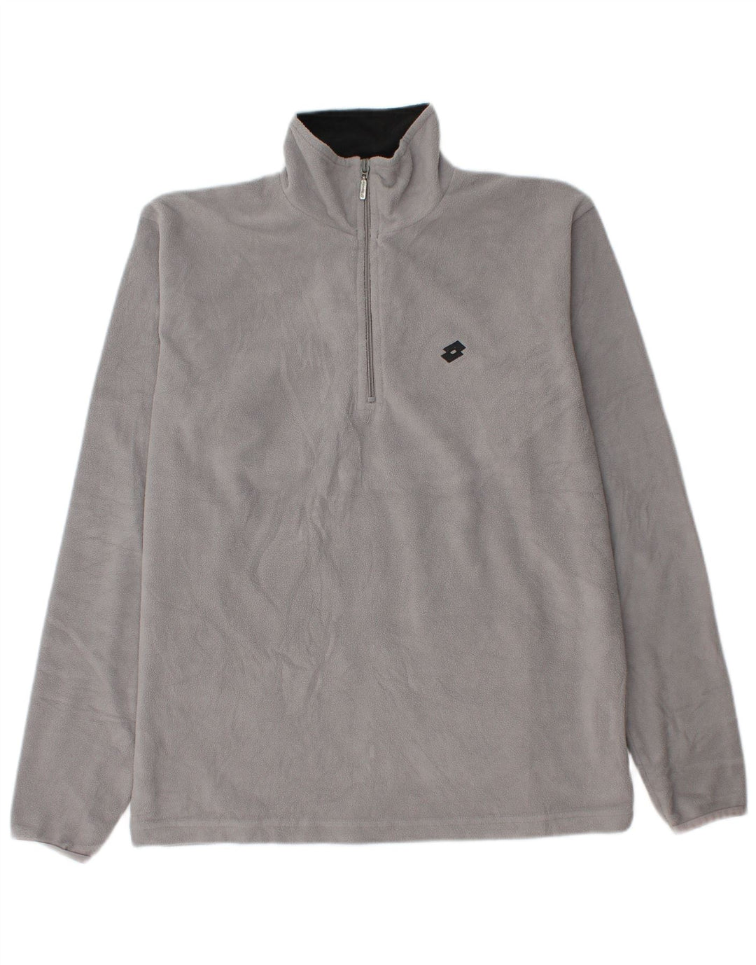 Lotto Mens Zip Neck Fleece Jumper Large Grey Polyester
