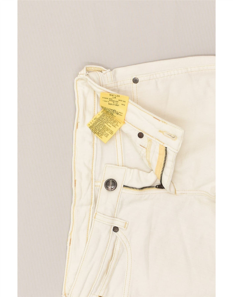 WRANGLER Womens Lia Slim Jeans W27 L34 White Cotton | Vintage Wrangler | Thrift | Second-Hand Wrangler | Used Clothing | Messina Hembry 