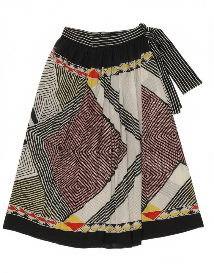 Vintage Womens Wrap Skirt W28 Medium Multicoloured Geometric