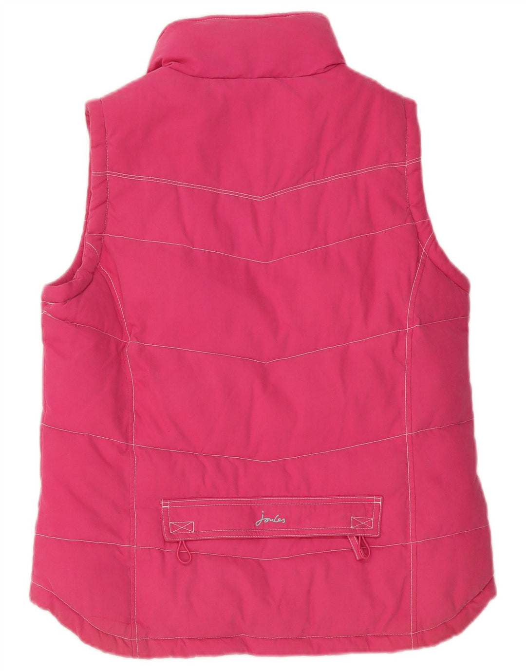 Joules Womens Padded Gilet UK 12 Medium Pink Cotton Classic