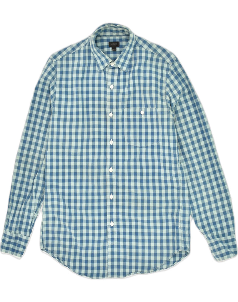 J. CREW Mens Shirt Small Blue Gingham Cotton | Vintage J. Crew | Thrift | Second-Hand J. Crew | Used Clothing | Messina Hembry 