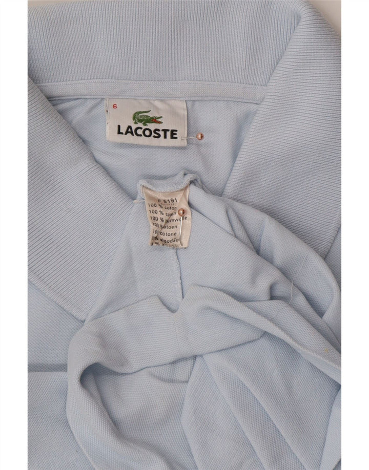 LACOSTE Mens Polo Shirt Size 6 XL Blue Cotton