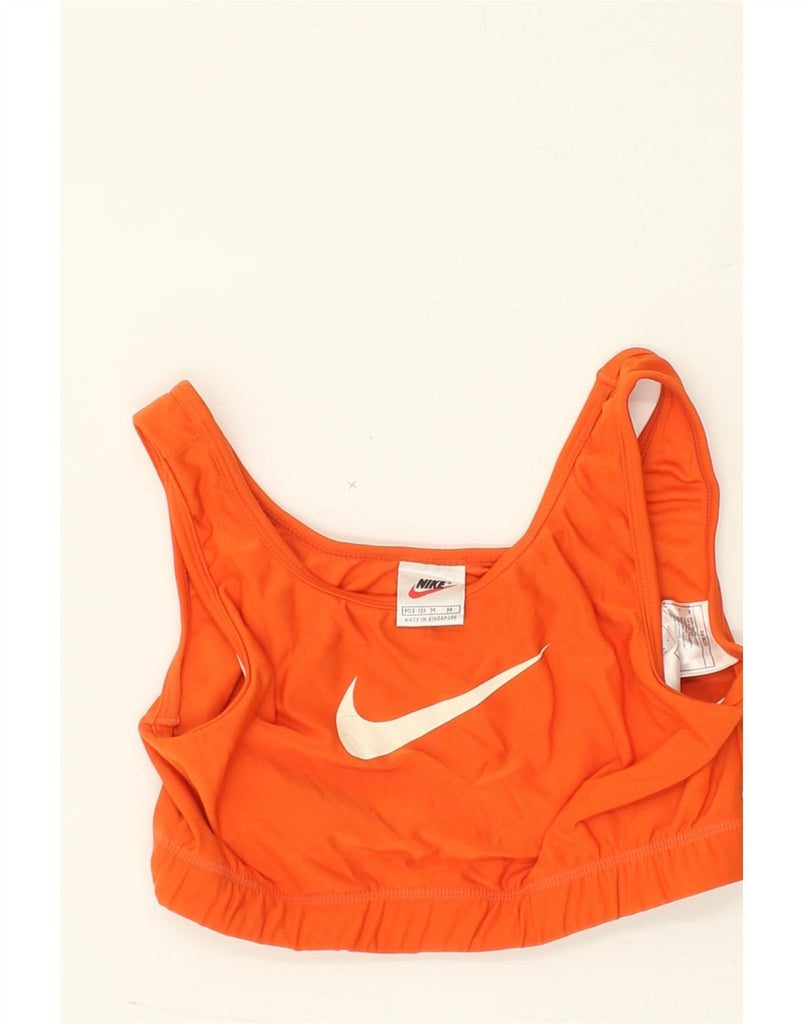 NIKE Womens Graphic Sport Bra Top Us 8/10 Medium Orange Polyester Vintage Nike and Second-Hand Nike from Messina Hembry 