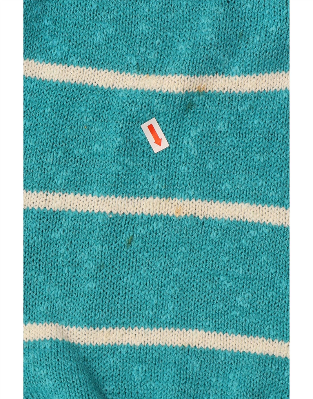 Nanette Womens Button Neck Jumper Sweater UK 10 Small Turquoise Striped