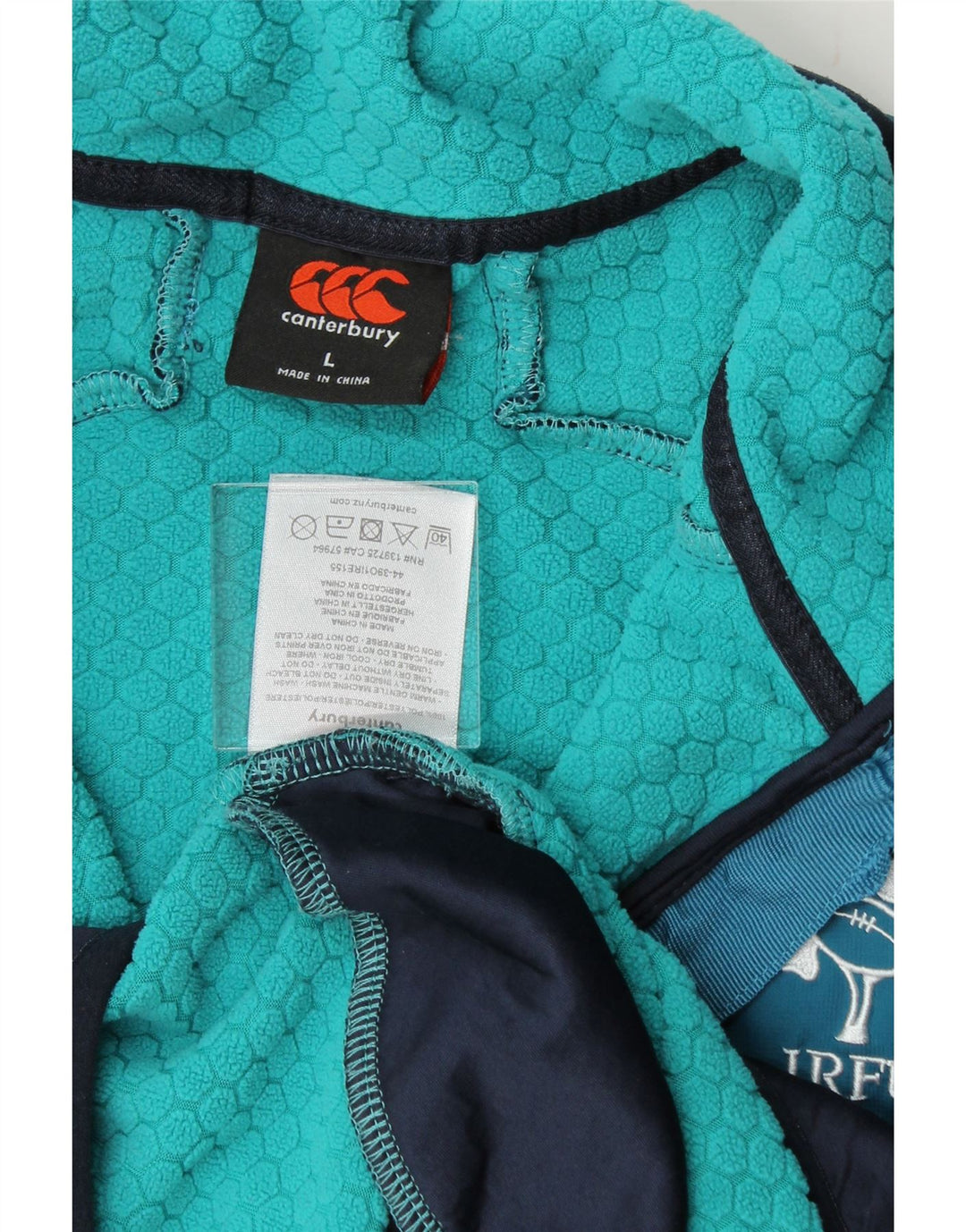 CANTERBURY Womens Tracksuit Top Jacket UK 16 Large Navy Blue Colourblock Vintage Canterbury and Second-Hand Canterbury from Messina Hembry 