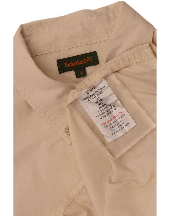 Timberland Boys Shirt 11-12 Years Beige Cotton