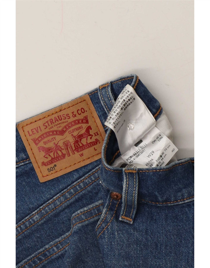 Levi's Womens 501 Denim Shorts W29 Small Blue Cotton