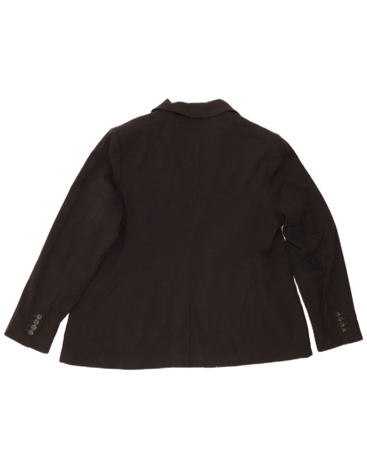 Marks & Spencer Womens Tailored Fit 1 Button Blazer Jacket UK 20 2XL Black