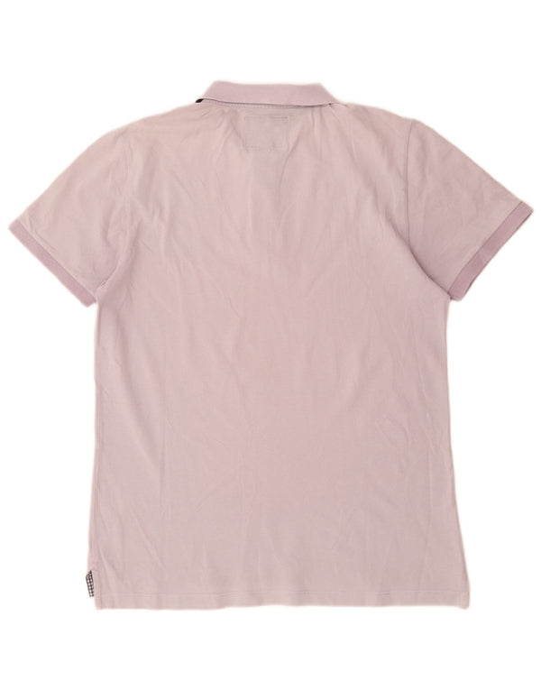 Woolrich Mens Polo Shirt Medium Purple Cotton