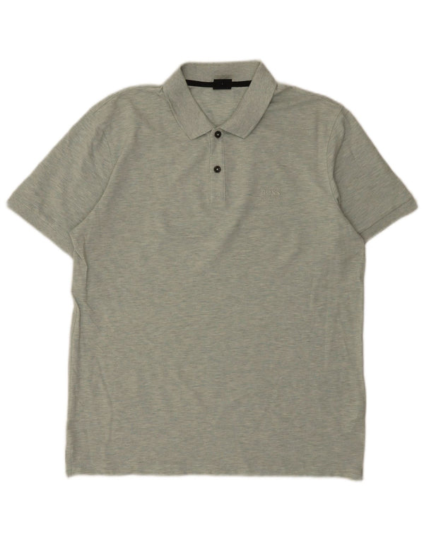 Hugo Boss Mens Regular Fit Polo Shirt Large Green Cotton