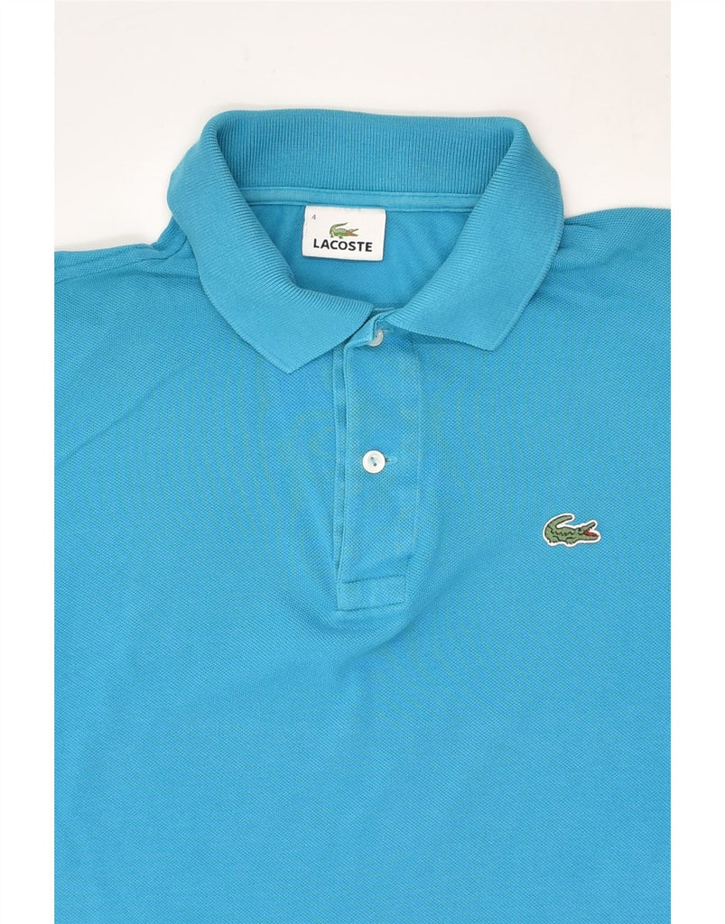 LACOSTE Mens Polo Shirt Size 4 Medium Blue Cotton | Vintage Lacoste | Thrift | Second-Hand Lacoste | Used Clothing | Messina Hembry 