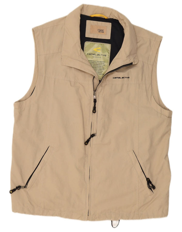 CAMEL ACTIVE Mens Utility Gilet EU 54 XL Beige Cotton