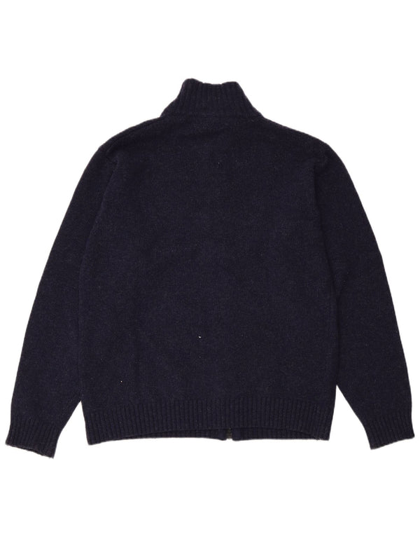 NORTH SAILS Mens Cardigan Sweater Small Navy Blue Wool
