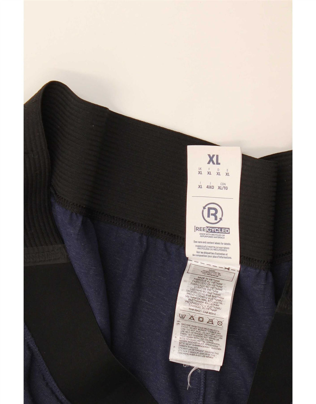 Reebok Mens Sport Shorts XL  Navy Blue Colourblock Polyester