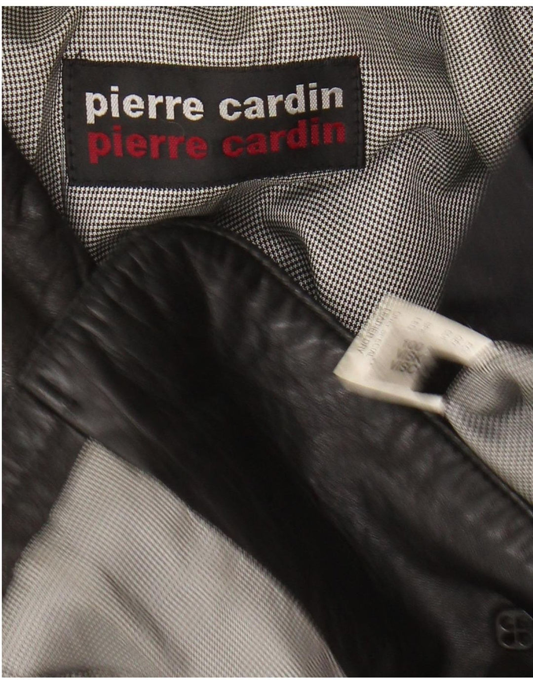 PIERRE CARDIN Mens Leather Jacket IT 58 4XL Black Leather