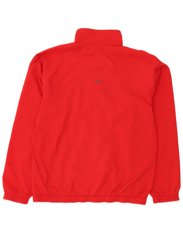 Reebok Mens Tracksuit Top Jacket XL Red Polyester