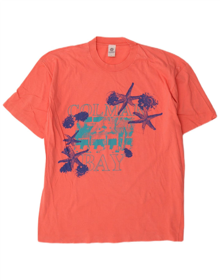 COLMAR Mens Graphic T-Shirt Top Large Red Cotton