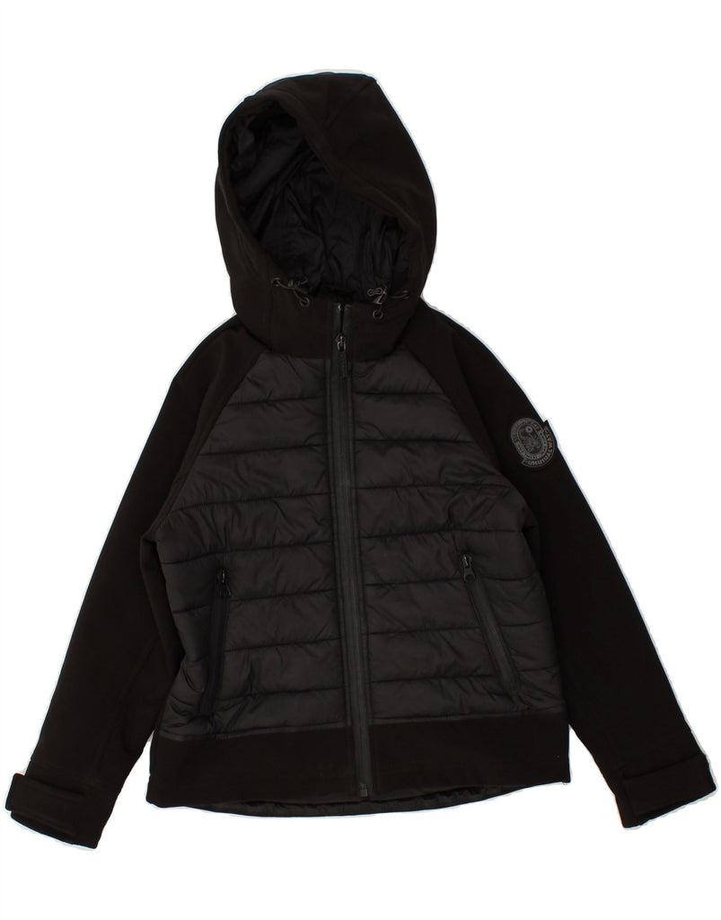 SCORPION BAY Boys Hooded Padded Jacket 5-6 Years Small Black Polyester | Vintage Scorpion Bay | Thrift | Second-Hand Scorpion Bay | Used Clothing | Messina Hembry 
