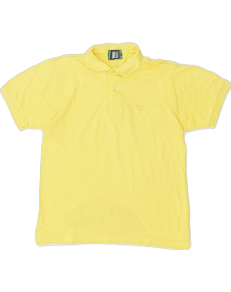 SERGIO TACCHINI Mens Polo Shirt Small Yellow Cotton | Vintage Sergio Tacchini | Thrift | Second-Hand Sergio Tacchini | Used Clothing | Messina Hembry 