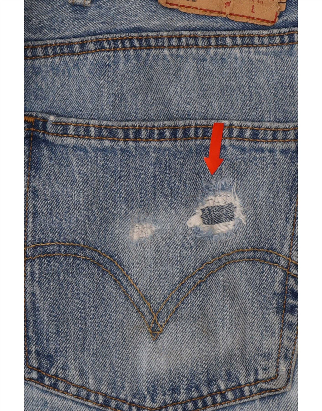 Levi's Mens 501 Straight Jeans W46 L27 Blue Cotton