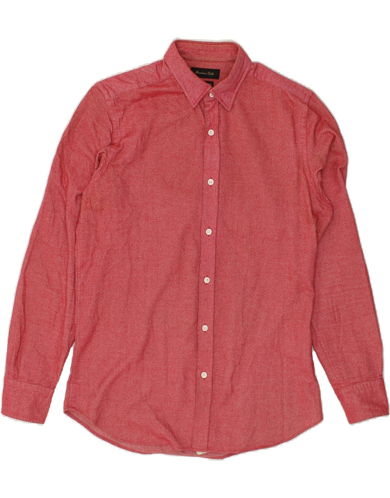 MASSIMO DUTTI Mens Finest Fabric Shirt Small Red Cotton | Vintage Massimo Dutti | Thrift | Second-Hand Massimo Dutti | Used Clothing | Messina Hembry 
