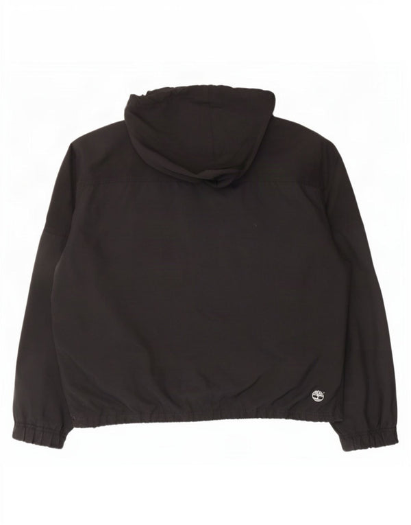 Timberland Mens Hooded Rain Jacket UK 42 XL Black Nylon