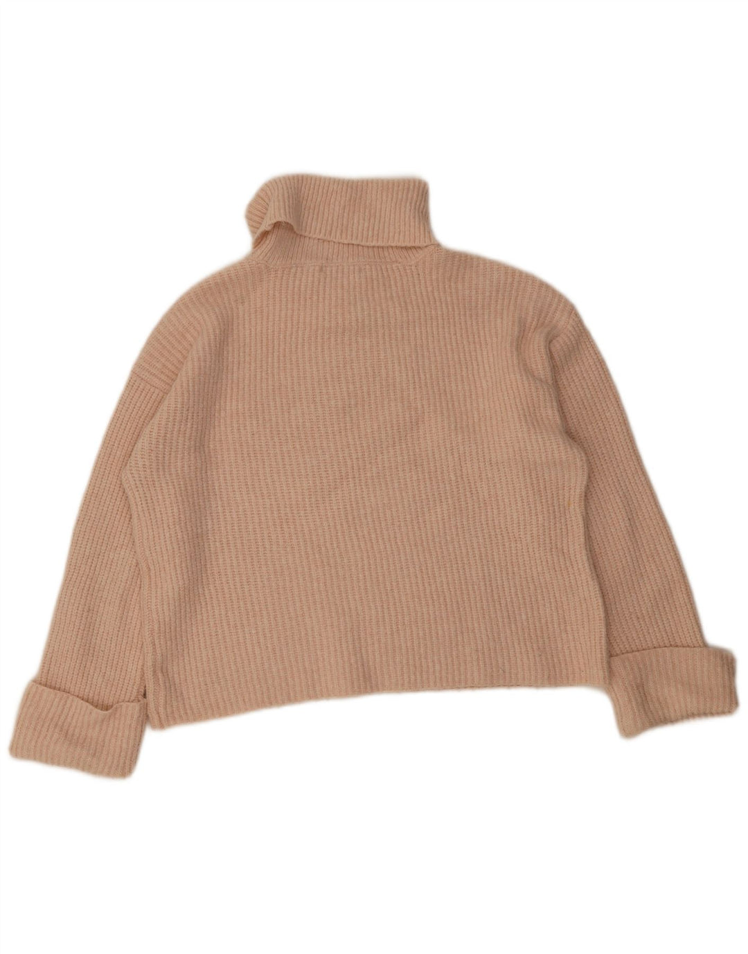 Marks & Spencer Womens Roll Neck Jumper Sweater UK 14 Medium Orange