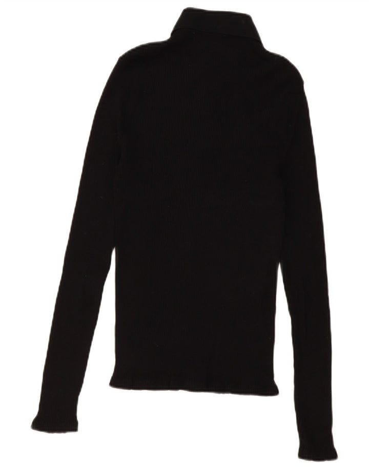 Massimo Dutti Womens Cardigan Top UK 12 Medium Black